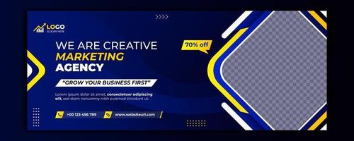 creative marketing cover banner design, digital marketing banner vector