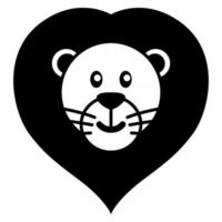 Simple cartoon of a cute lion vector