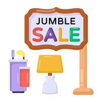 Jumble Sale Sign vector