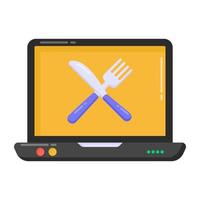 restaurante y comida online vector