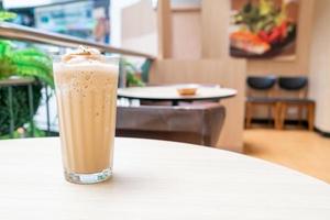 Espresso coffee blended on table in coffee shop cafe and restaurant photo