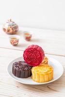 Moon cake red velvet flavor for Mid-Autumn Festival photo