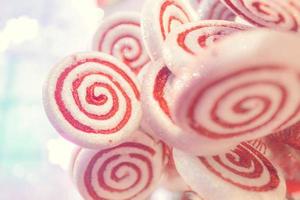 White and red candy