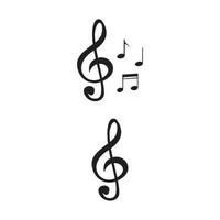 Music note symbols logo and icons template vector