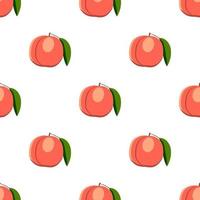 Illustration on theme big colored seamless peach vector