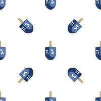Illustration on theme big colored pattern dreidel vector