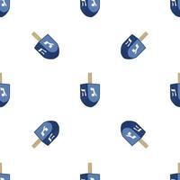 Illustration on theme big colored pattern dreidel vector