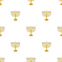 Illustration on theme big colored pattern menorah vector