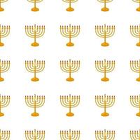 Illustration on theme big colored pattern menorah vector