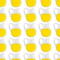 Illustration on theme big colored lemonade in glass jug vector