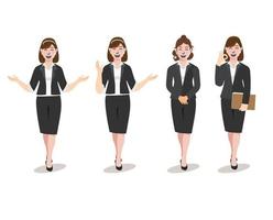 Business woman with sign Marketing, advertising, promotion vector