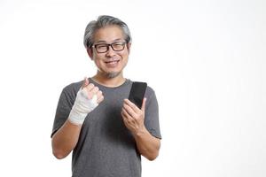 Man with Injured Hand photo