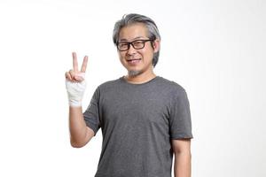Man with Injured Hand photo