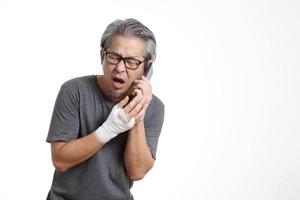 Man with Injured Hand photo