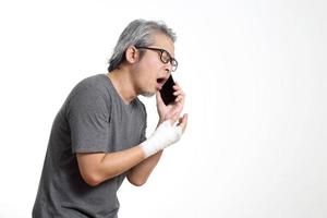 Man with Injured Hand photo