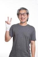 Man with Injured Hand photo