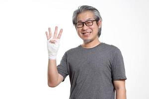 Man with Injured Hand photo