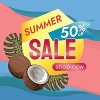 summer sale promotion for shopping vector