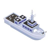 Military Combat Ship vector