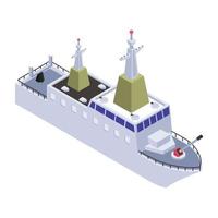 buques de guerra y barcos destructores vector