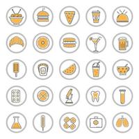 Collection of icons on various topics - Vector