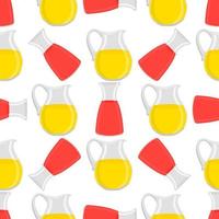 Illustration on theme big colored lemonade in glass jug vector