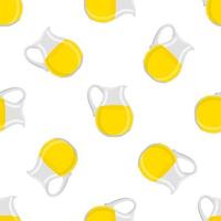 Illustration on theme big colored lemonade in glass jug vector