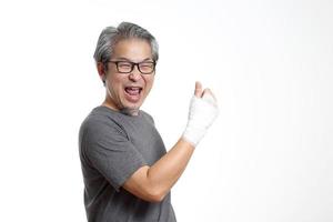 Man with Injured Hand photo