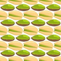 Illustration on theme big pattern identical types pistachio vector