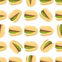 Illustration on theme big pattern identical types pistachio vector