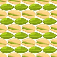 Illustration on theme big pattern identical types pistachio vector