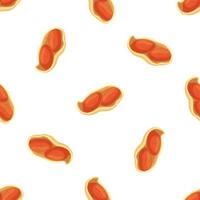 Illustration on theme big pattern identical types peanut vector