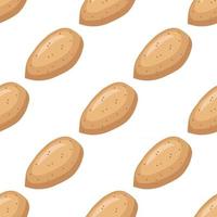 Illustration on theme big pattern identical types almond vector