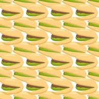 Illustration on theme big pattern identical types pistachio vector