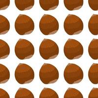 Illustration on theme big pattern identical types hazelnut vector