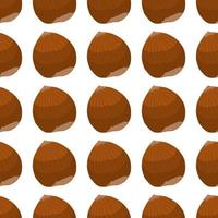 Illustration on theme big pattern identical types hazelnut vector