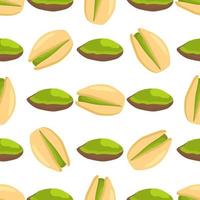 Illustration on theme big pattern identical types pistachio vector