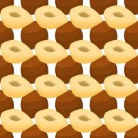 Illustration on theme big pattern identical types hazelnut vector