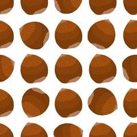 Illustration on theme big pattern identical types hazelnut vector