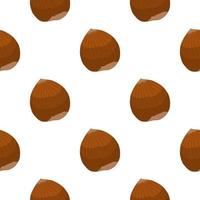 Illustration on theme big pattern identical types hazelnut vector