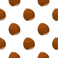 Illustration on theme big pattern identical types hazelnut vector