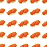 Illustration on theme big pattern identical types peanut vector