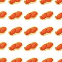 Illustration on theme big pattern identical types peanut vector