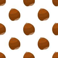 Illustration on theme big pattern identical types hazelnut vector