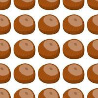 Illustration on theme big pattern identical types hazelnut vector