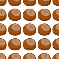 Illustration on theme big pattern identical types hazelnut vector