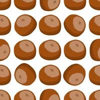 Illustration on theme big pattern identical types hazelnut vector