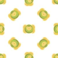 Illustration on theme seamless pattern baby pacifiers vector