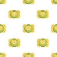 Illustration on theme seamless pattern baby pacifiers vector