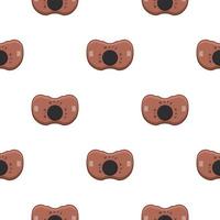 Illustration on theme seamless pattern baby pacifiers vector